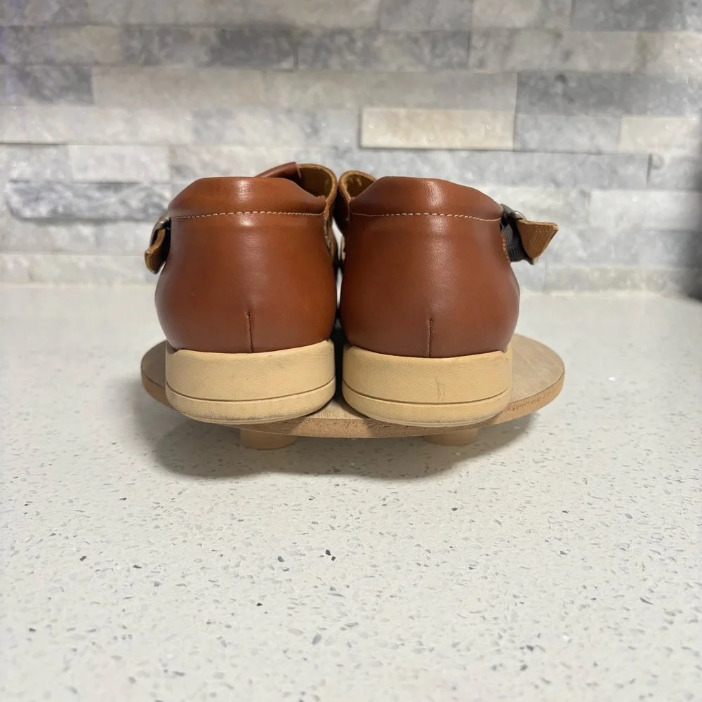Bally Men's Palaso Brown Tan Leather Fisherman Sandals Shoes Made in Italy 7.5